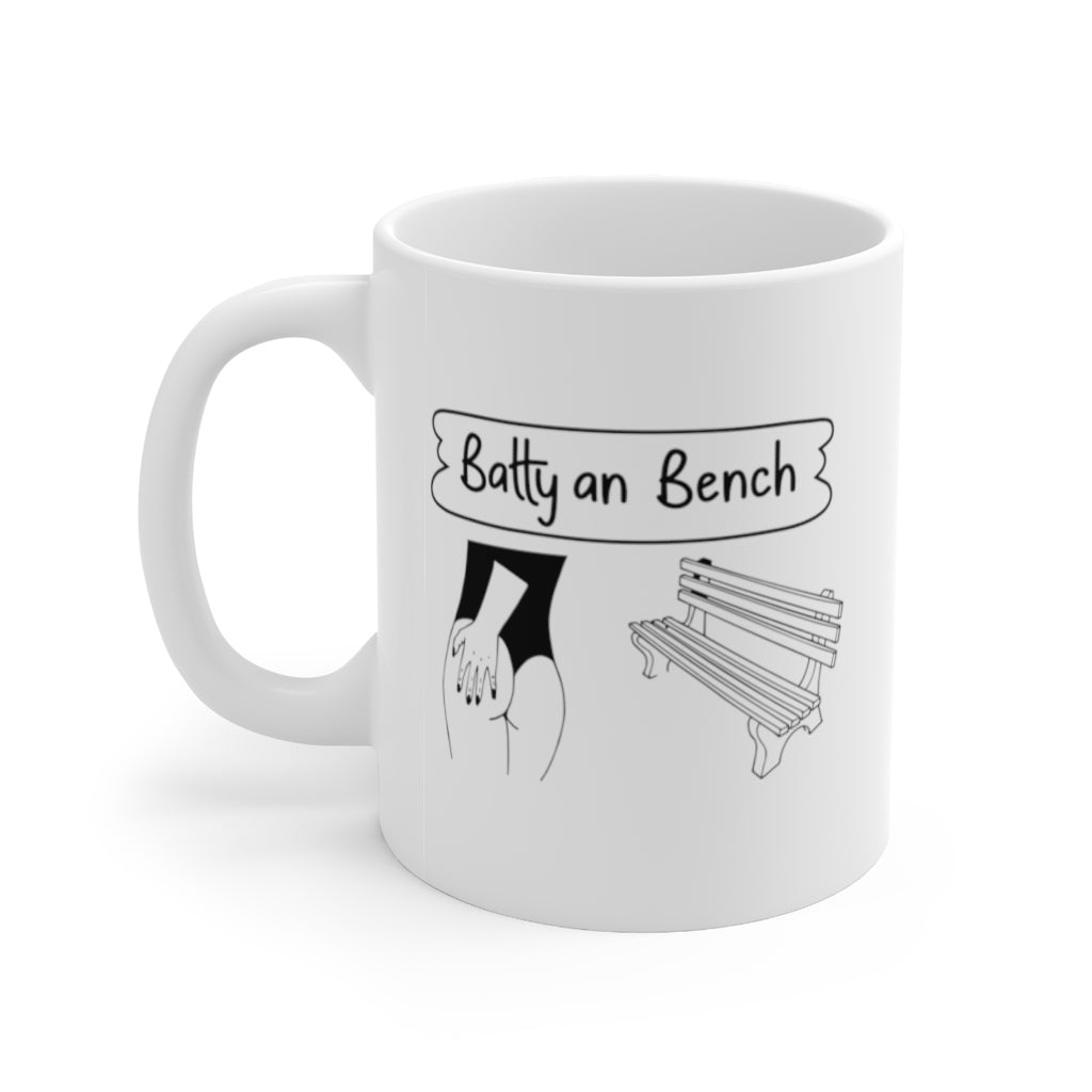 "Batty an Bench" Ceramic Mug 11oz